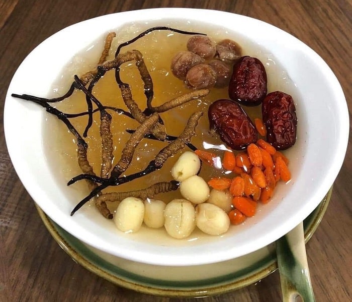 cách nấu chè dưỡng nhan có đông trùng hạ thảo, đông trùng hạ thảo nấu chè dưỡng nhan
