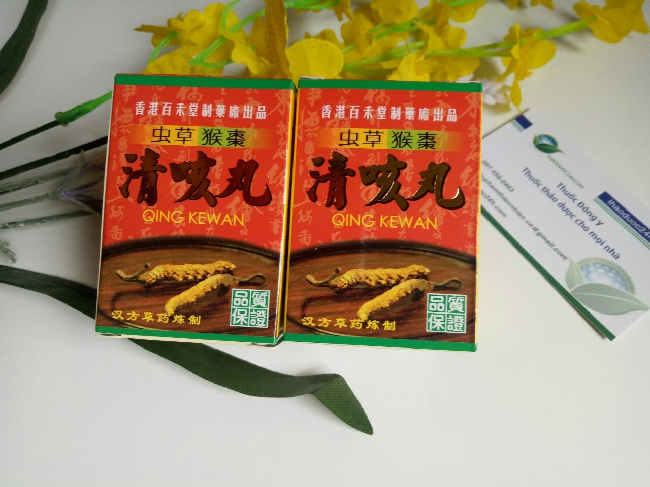 thuốc ho đông trùng hạ thảo, thuốc ho đông trùng qing kewan, thuốc ho đông trùng